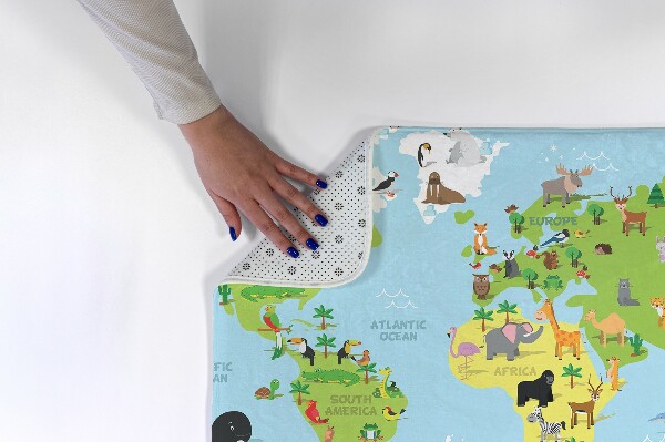 Rug Map of animals of the world