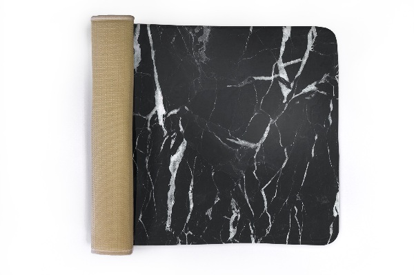 Rug Black patterned marble