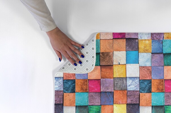Rug Colorful wooden cubes