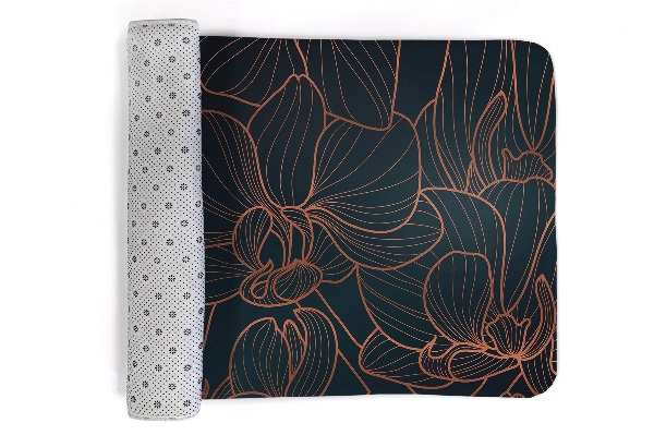 Rug Flowers in a line
