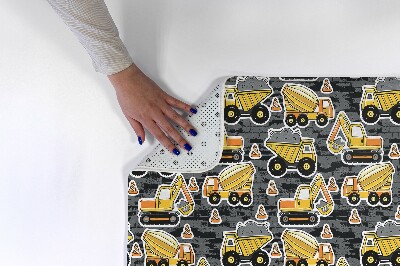 Rug Construction vehicles pattern