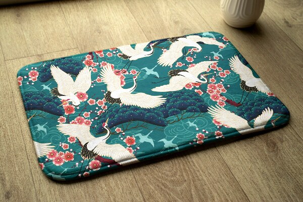 Carpet Cranes and flowers