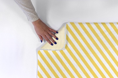 Carpet Yellow diagonal stripes