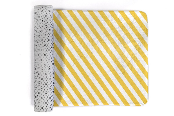 Carpet Yellow diagonal stripes