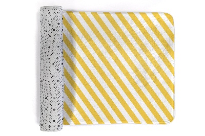 Rug Yellow diagonal stripes