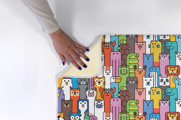 Carpet Colorful drawing animals