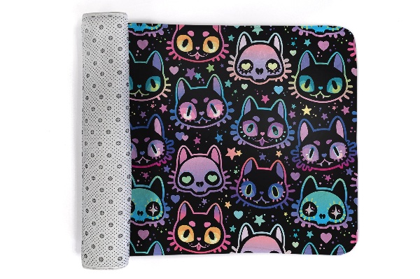 Carpet Colorful cat faces