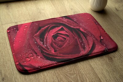 Carpet Red rose with drops