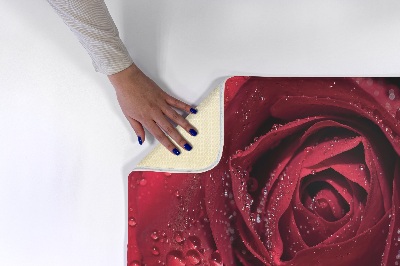 Rug Red rose with drops