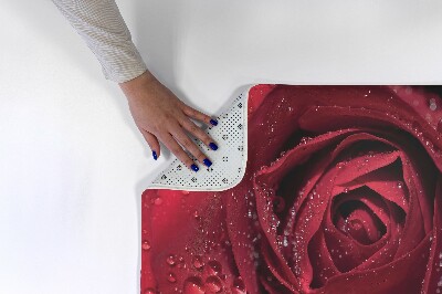 Carpet Red rose with drops