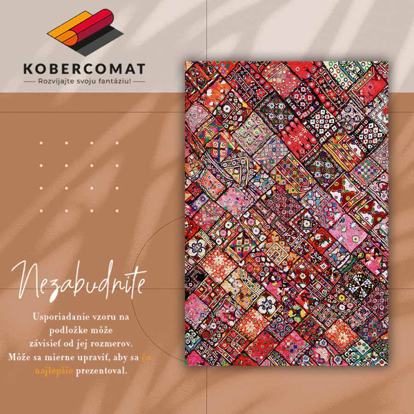 Vinyl floor rug Patchwork mosaic