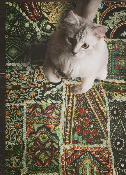 Indoor vinyl PVC carpet Patchwork in Turkish style