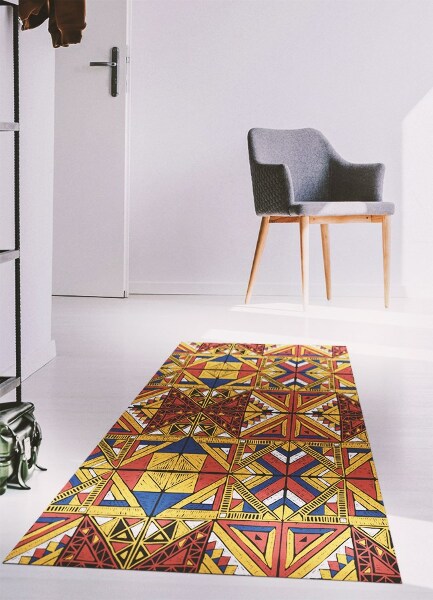Indoor vinyl PVC carpet Colorful tiles