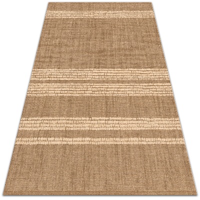 Vinyl floor rug Beige with lines