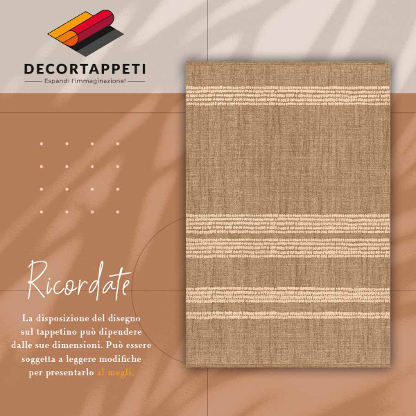 Vinyl floor rug Beige with lines