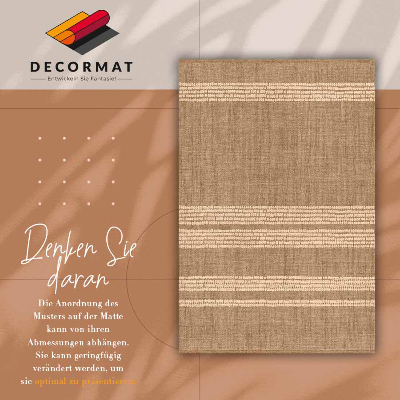 Vinyl floor rug Beige with lines