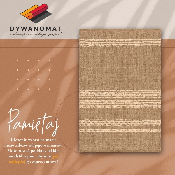 Vinyl floor rug Beige with lines