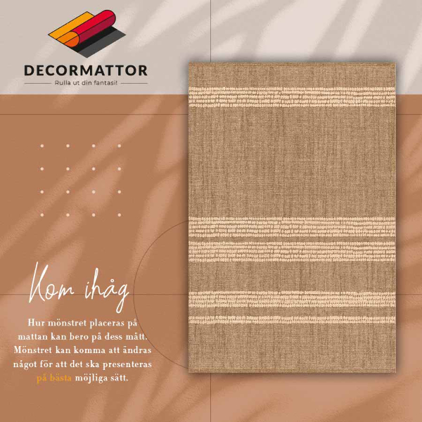 Vinyl floor rug Beige with lines