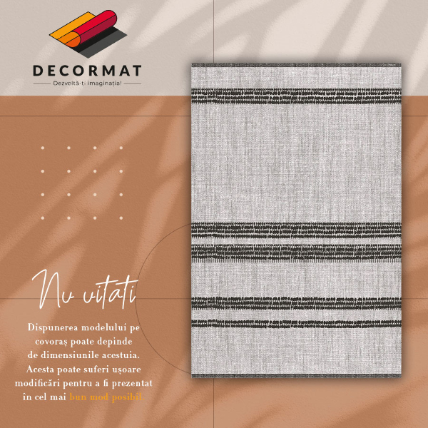 Indoor vinyl PVC carpet Gray with lines