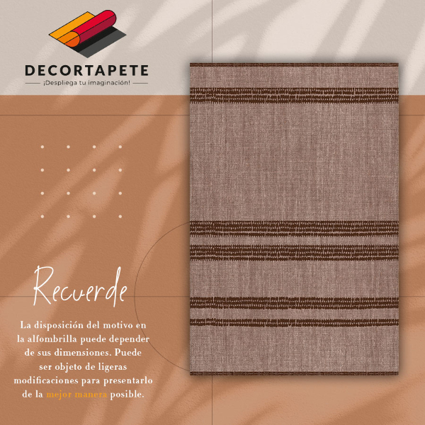 Vinyl floor rug Brown with lines