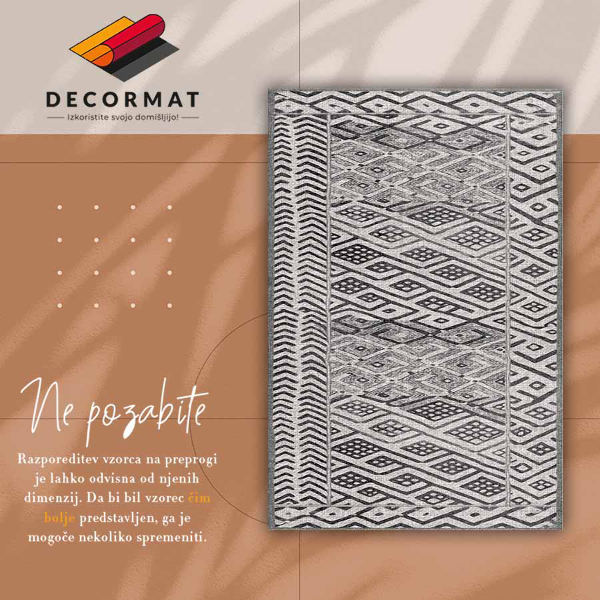 Universal vinyl rug Ethnic pattern
