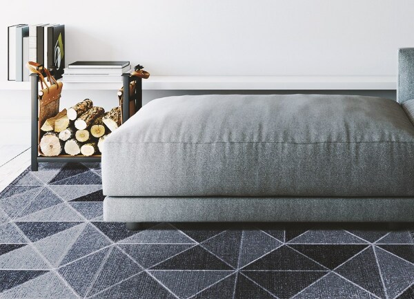 Indoor vinyl PVC carpet Squares and triangles
