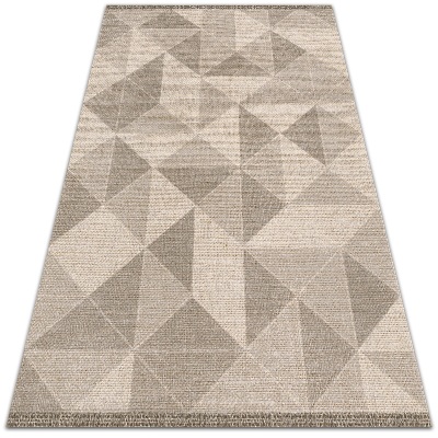 Interior vinyl floor mat Triangles and squares