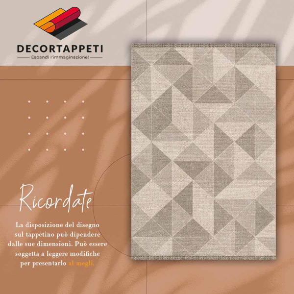 Interior vinyl floor mat Triangles and squares