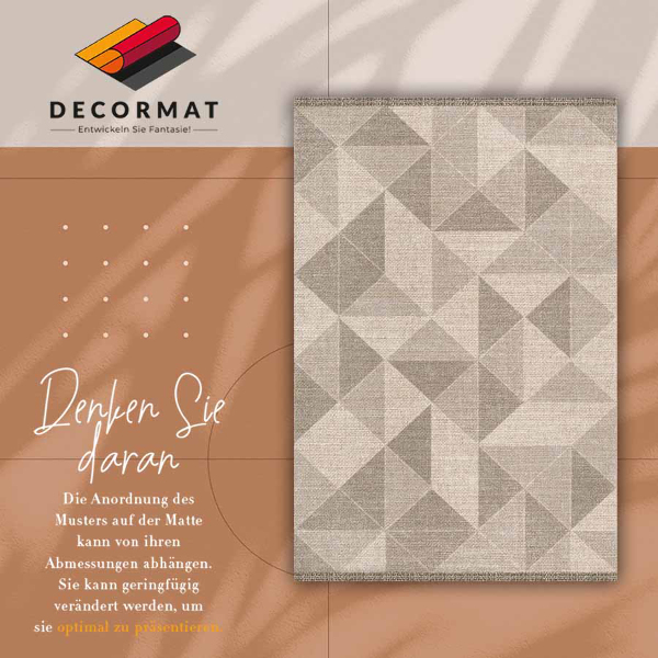 Interior vinyl floor mat Triangles and squares