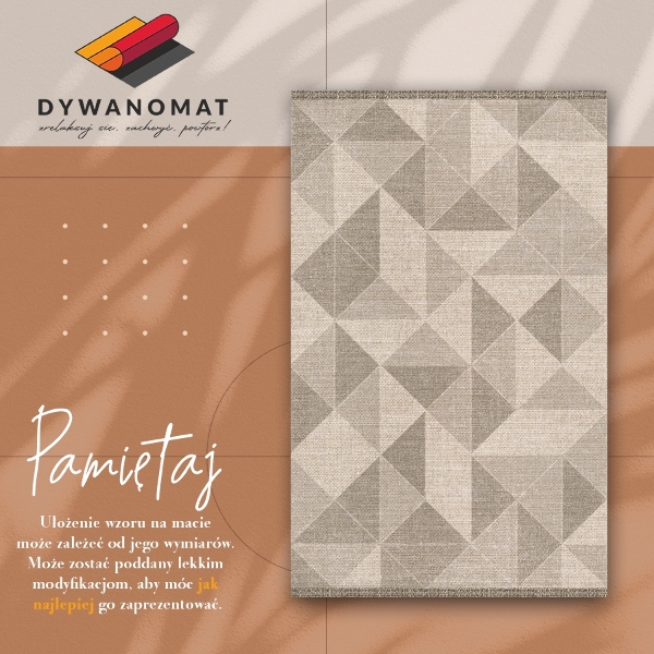 Interior vinyl floor mat Triangles and squares