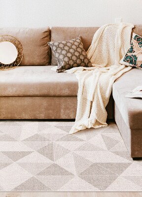 Interior vinyl floor mat Triangles and squares