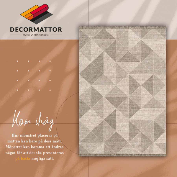 Interior vinyl floor mat Triangles and squares