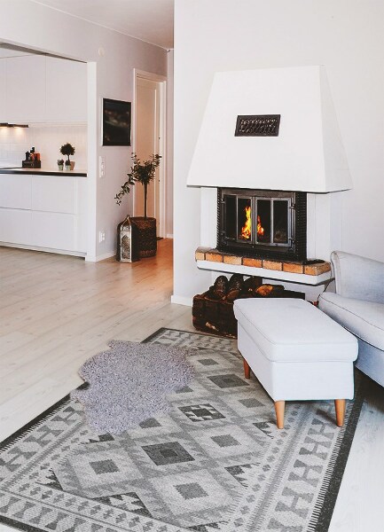 Vinyl carpet Gray rhombuses