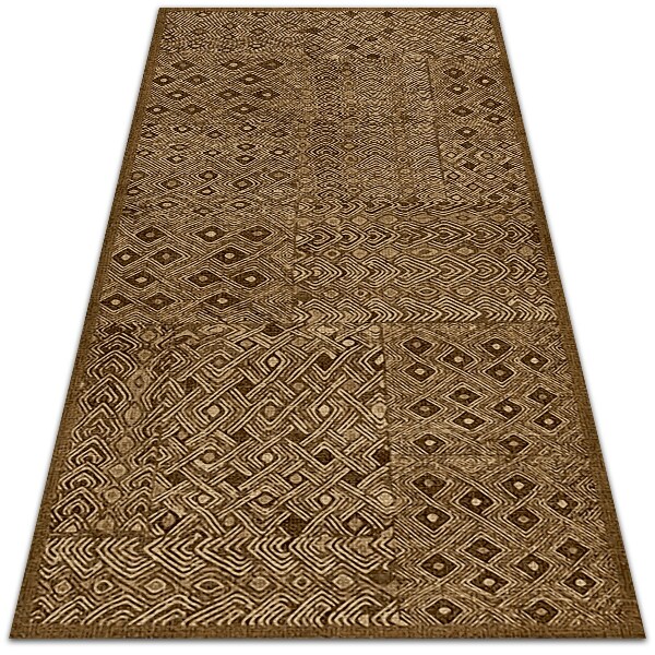 Interior vinyl floor mat Tribal pattern