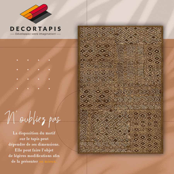 Interior vinyl floor mat Tribal pattern