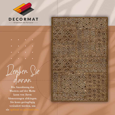 Interior vinyl floor mat Tribal pattern