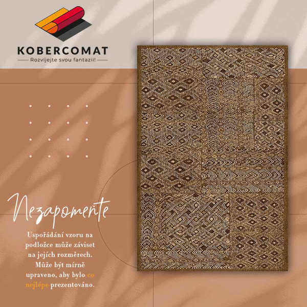 Interior vinyl floor mat Tribal pattern