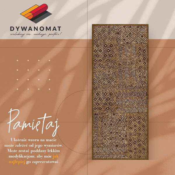 Interior vinyl floor mat Tribal pattern