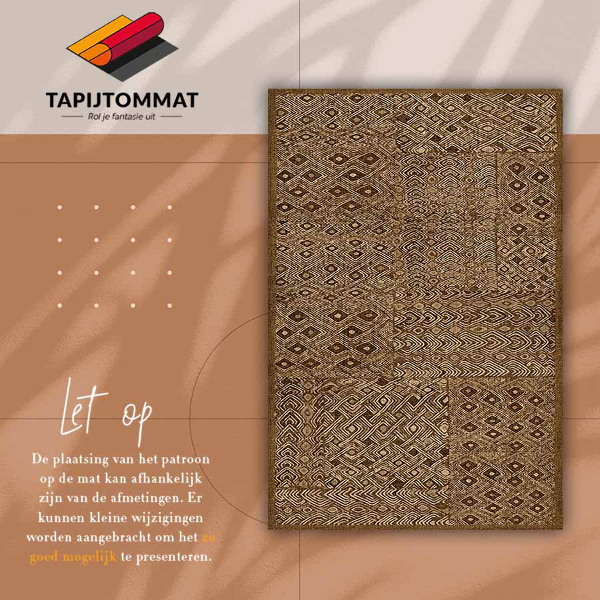 Interior vinyl floor mat Tribal pattern