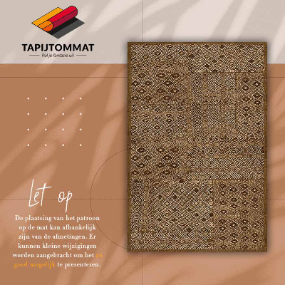 Interior vinyl floor mat Tribal pattern