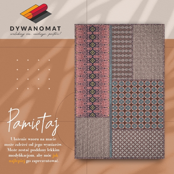 Interior vinyl floor mat Aztec pattern