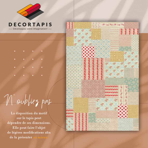 Interior PVC rug Colorful patchwork