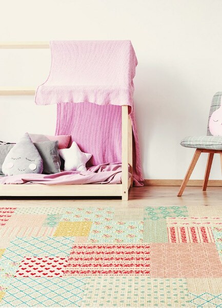 Interior PVC rug Colorful patchwork