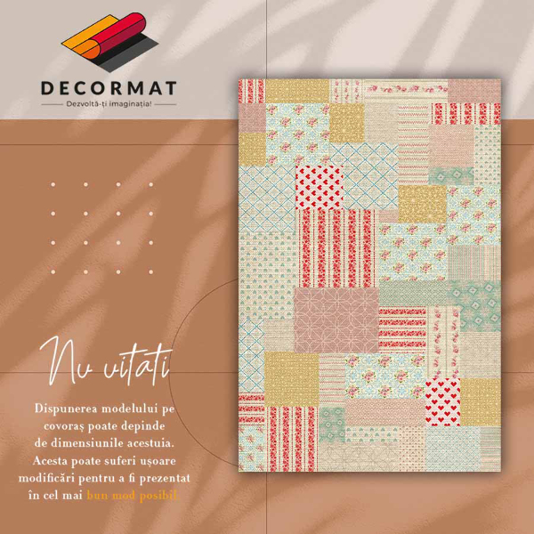 Interior PVC rug Colorful patchwork