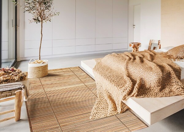 Vinyl floor rug Cane