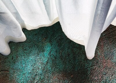 Fashionable vinyl rug Green-brown concrete