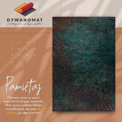 Fashionable vinyl rug Green-brown concrete