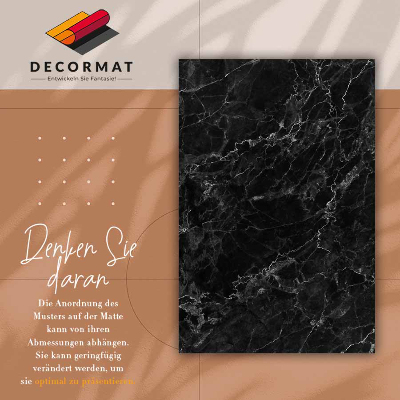 Indoor vinyl PVC carpet Black marble