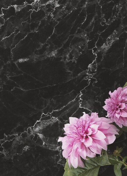 Indoor vinyl PVC carpet Black marble