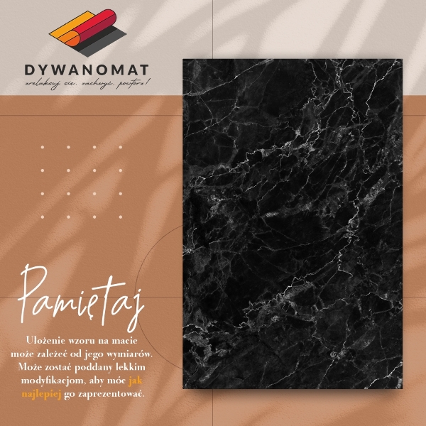 Indoor vinyl PVC carpet Black marble